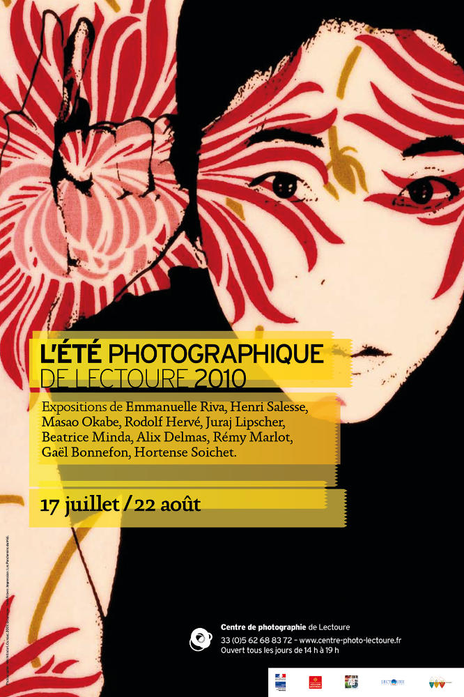 Un portrait très coloré et pop. Un projet d'affiche de Yann Febvre pour le festival “L'été photographique de Lectoure 2010” du Centre d'art et de photographie de Lectoure. Image : Miki Nitadori.