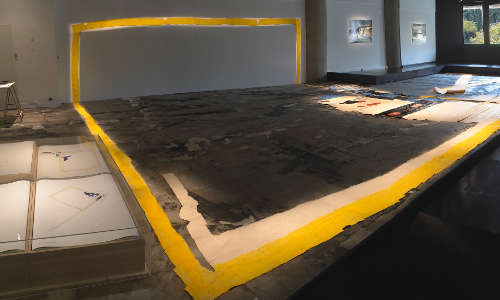 Identité graphique de l'exposition “Immersions de polyèdres de l’espace dans le plan” de Max Charvolen à la Maison Salvan par Yann Febvre.