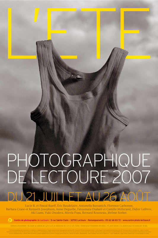 Marcel au ciel… image de Yuki Onodera pour la communication du festival “L'été photographique de Lectoure 2007” du Centre d'art et de photographie de Lectoure, par Yann Febvre.