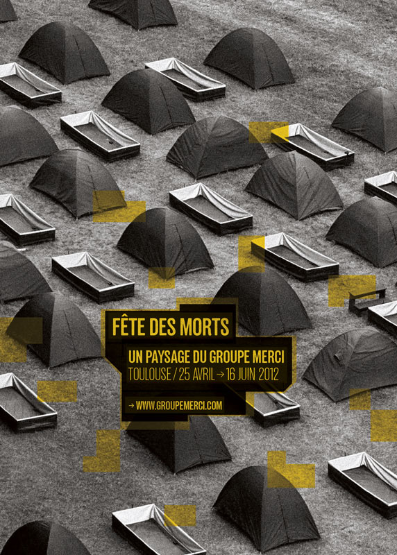 Une parole, une mastication, un paysage… “Fête des morts”, festival du Groupe Merci. Programme par Yann Febvre. Photographie : Christophe Raynaud de Lage.