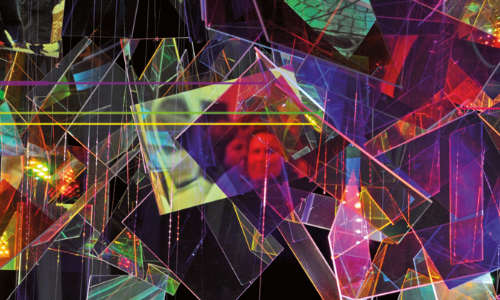 Identité graphique de l'exposition “Diffraction” d’Étienne Rey à la Maison Salvan par Yann Febvre.