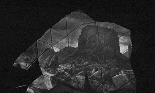 Identité graphique de l'exposition de David Coste “Sphère(s), dôme(s), géographie mutante” à la Maison Salvan, par Yann Febvre.