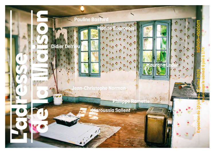 Une histoire de 20 ans ! Flier de l'exposition anniversaire “L’adresse de la Maison” à la Maison Salvan, par Yann Febvre.