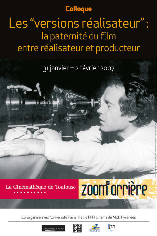 Plongée dans le 7e art, affiche colloque “Zoom arrière 2007” pour la Cinémathèque de Toulouse.