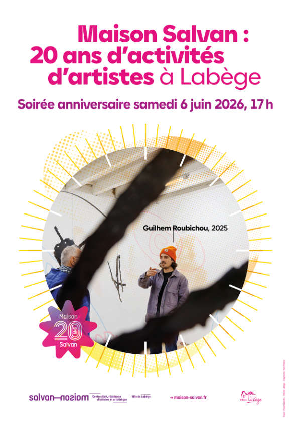 Une histoire de 20 ans ! Affiche de la soirée anniversaire des 20 ans de la Maison Salvan, par Yann Febvre.