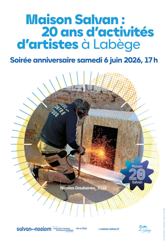 Une histoire de 20 ans ! Affiche de la soirée anniversaire des 20 ans de la Maison Salvan, par Yann Febvre.