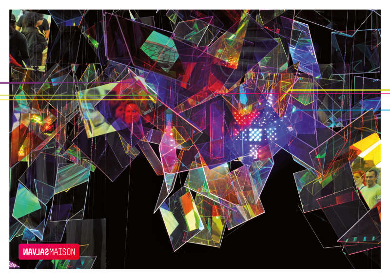 De la lumière à l'œuvre. Carton d'invitation de l'exposition de Étienne Rey “Diffraction” à la Maison Salvan, par Yann Febvre.