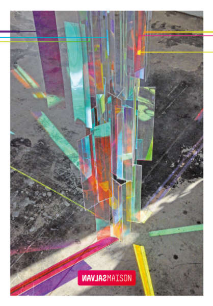 De la lumière à l'œuvre. Flyer de l'exposition de Étienne Rey “Diffraction” à la Maison Salvan, par Yann Febvre.